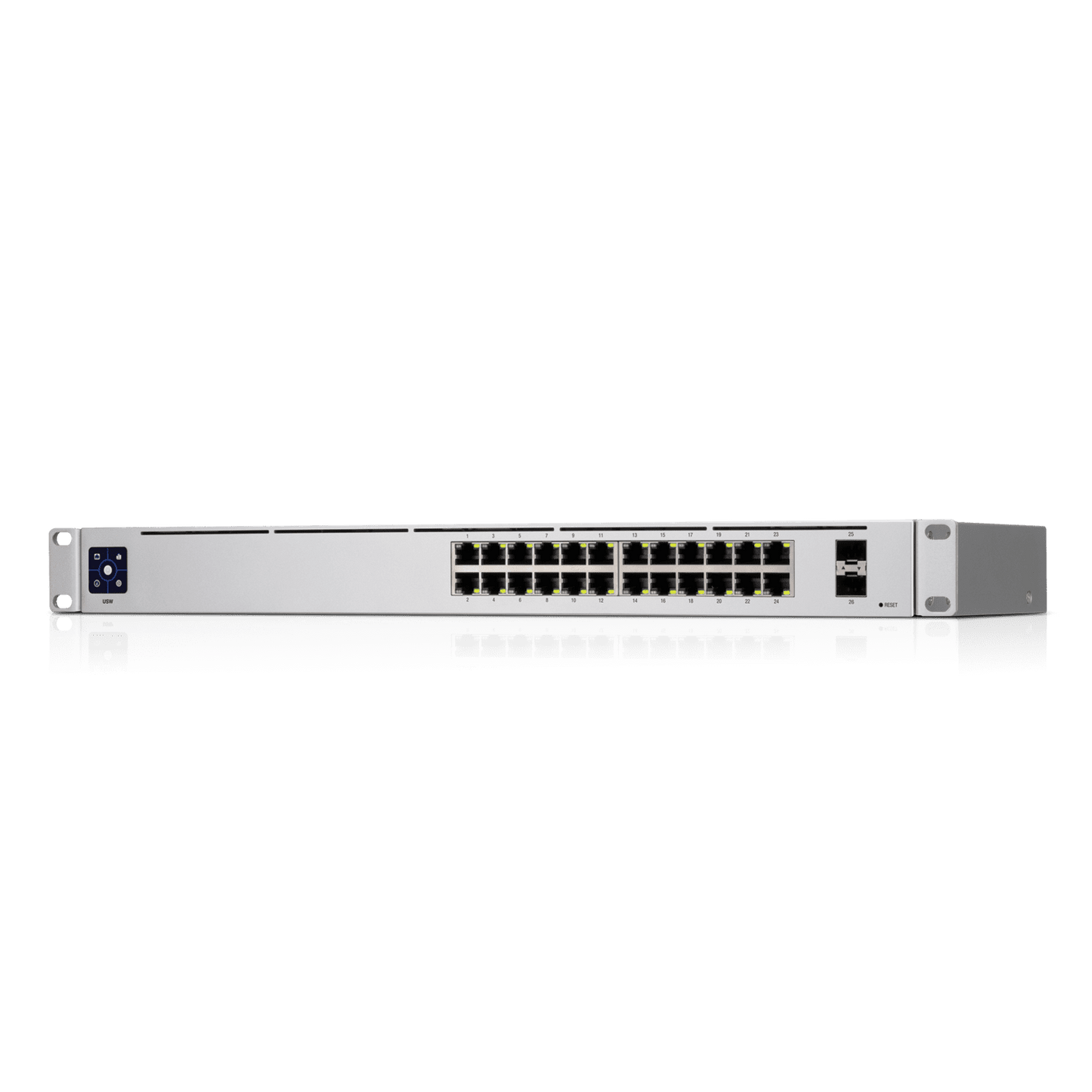 UBIQUITI USW-24 UniFi Switch Capa 2 de 24 puertos 10/100/1000 Mbps más 2 puertos 1G SFP con pantalla informa#ENE2