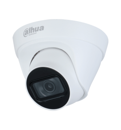 DAHUA IPC-HDW1230T1-A-S5-Cámara IP Domo 2MP con lente de 2.8 mm ángulo de visión de 102 grados micrófono integrado IR de 30m IP67 PoE DWDR.