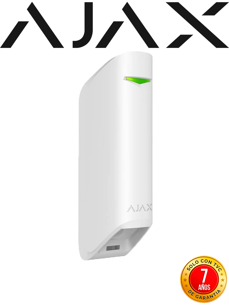 AJAX MotionProtect Curtain W - Detector de movimiento de ángulo estrecho para uso en interiores. Color Blanco (28301.36.WH3)