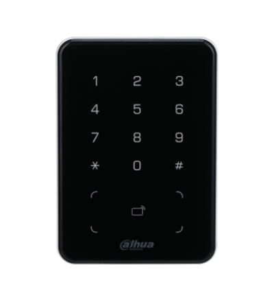 DAHUA DHI-ASR2101A-ME - Lectora con Tecnologia Dual con Teclado para Panel de Control de Acceso/ Soporta Tarjetas ID y Mifare/ Soporta Passwords/ Wiegand y RS-485/ Soporta Uso Exterior/