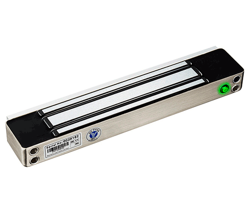 YLI YM280WS - Cerradura Magnética para exterior IP68 / Fuerza de Sujeción 280Kg /600Lb / Voltaje Dual 12v/24 VDC / Puertas de madera vidrio metálica