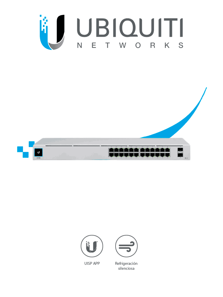 UBIQUITI USW-24 UniFi Switch Capa 2 de 24 puertos 10/100/1000 Mbps más 2 puertos 1G SFP con pantalla informa#ENE2
