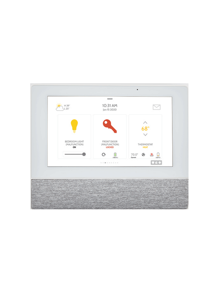 QOLSYS IQ HUB - Sistema de Alarma IQ HUB Autocontenido con Pantalla Tactil de 7" Power G 915 Mhz Z WAVE . Para la plataforma Alarm.com