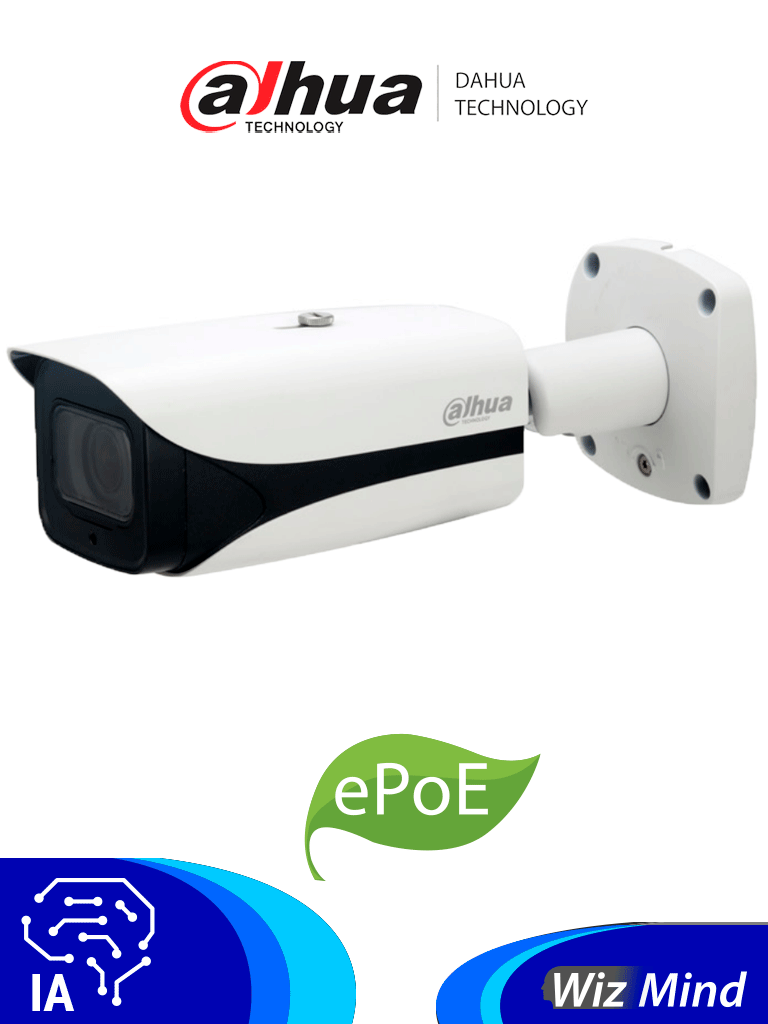 DAHUA IPC-HFW5442EN-ZE-Cámara IP Bullet Resolución de 4 MP lente motorizado 2.7-12mm(ángulo 114°-47°)IR 60 m IA WizMind detección facial protección perimetral conteo de personas Starlight ePoE WDR 140 dB IK10 y E/S alarma/audio #MDIP #IMD