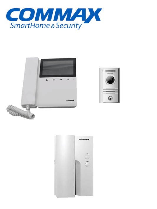 COMMAX CDV43K2DRC40KPAQ - Paquete de videoportero que incluye monitor de 4.3 pulgadas   frente de calle de aluminio y auricular con conexion al monitor  contesta desde el monitor o el auricular/ Monitor y auricular se intercomunican