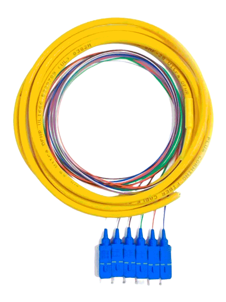 SBE TECH SBE-PIGSC2MSM6P Juego de 6 pigtail SC / MONOMODO 9/125 / 2 metros