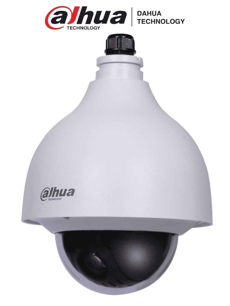 DAHUA SD40212THN - Camara IP PTZ Antivandalica de 2 MP; ofrece 12x de zoom óptico compresión H.265+ y WDR real de 120 dB para imágenes claras. Con protección IP66 e IK10 videoanalíticos IVS enfoque predictivo y soporte PoE Plus.
