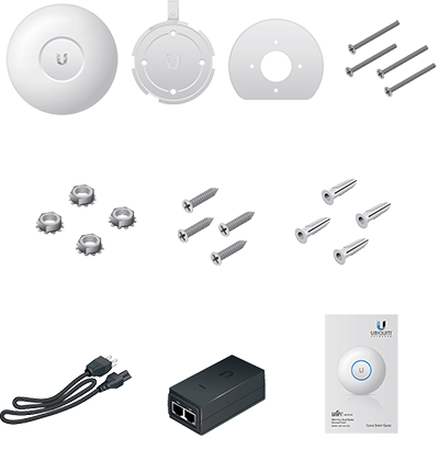 UBIQUITI UAP-AC-LR - UniFi AC: Access Point de largo alcance para interiores con doble banda 802.11ac MIMO 2x2 potencia de 24 dBm hasta 1317 Mbps. Incluye Inyector PoE