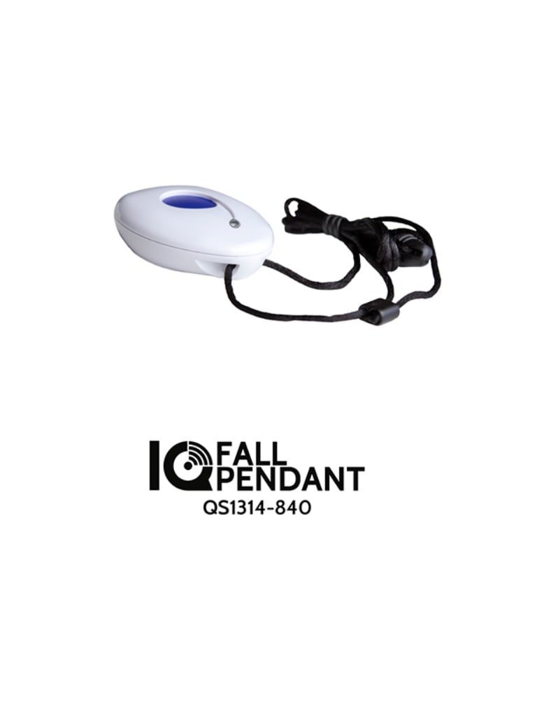 QOLSYS IQFALLPENDANT - QS1314-840 Botón de Emergencia de Caída Inalámbrico para Qolsys QS1314-840. Detecta automáticamente si el usuario cae o puede presionar el botón para pedir ayuda. (Alarm.com)
