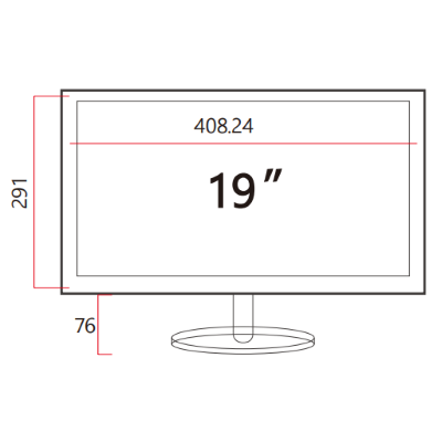 ZKTECO ZD192K - Monitor LED HD de 19 pulgadas / Resolución 1440 x 900 / 1 Entrada de video HDMI y 1 VGA / Ángulo de Visión Horizontal 170° / Soporte VESA / Operación 24/7 / Incluye Cable HDMI #ZK2