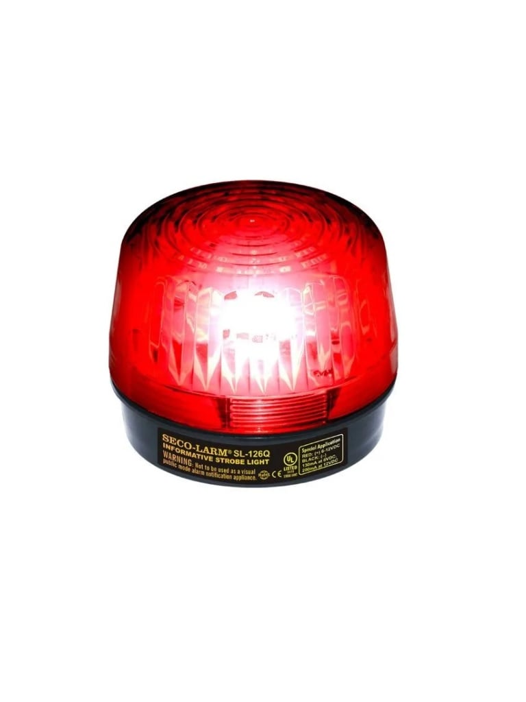Seco-Larm SL126QR - Luz Estroboscópica Alámbrica 6-12VDC Roja Compatible IHORN / RISCO / DSC / BOSCH