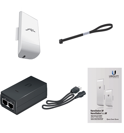 UBIQUITI NANOSTATION LOCOM5 - Radio Airmax 5.8GHz para exteriores con antena integrada tipo panel de 13 dBi MIMO potencia de 23 dBm y rendimiento de hasta 150 Mbps.