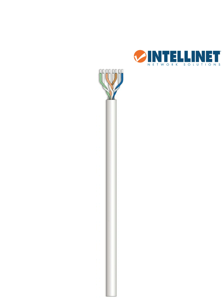 INTELLINET 334136 Bobina de Cable UTP Cat6 Sólida 100% cobre 305 m de cable UTP Filamento sólido CM Certificable Gris
