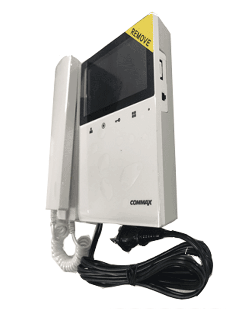 COMMAX CDV43K2 - Monitor para videoportero a color de 4.3 pulgadas con función de apertura de puerta  compatible con soluciones residenciales y departamentales  conexión a 4 hilos  frente de calle compatible modelo DRC40K