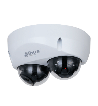 DAHUA IPC-HDBW5441F-AS-E2 Cámara IP Domo de 4 MP con lente de 2.8mm y ángulo de 95° ideal para multivisión. Ofrece IR de 30m tecnología WizMind detección facial protección perimetral Starlight PoE WDR H.265+ IP67 IK10 micrófono y E/S de a