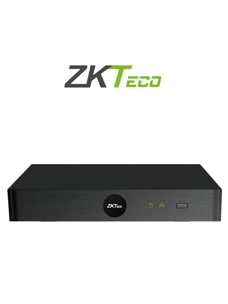 ZKTECO Z8608NF8F - NVR de 8 Megapixeles ( 4K ) / 8 Canales IP / Reconocimiento Facial / Compresión H.265+ / 2 Bahías de Disco Duro / Funciones Inteligentes / Salida de Video HDMI 4K / Entrada y Salida de Alarma / Servicio P2P
