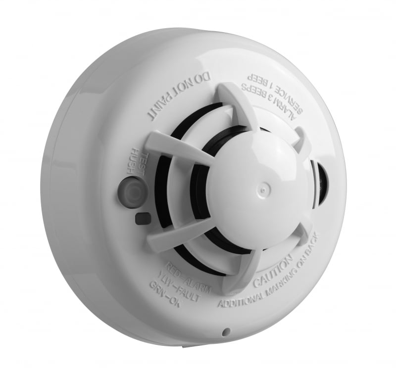 DSC PG9936 - Detector de humo y calor inalámbrico con tecnología Power G compatible con NEO  PRO  Qolsys e IoTga