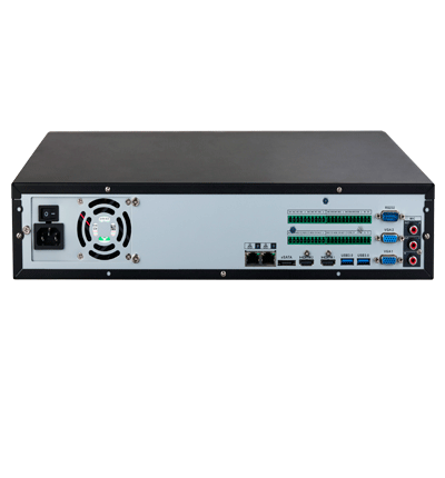 DAHUA DHI-NVR5864-EI - NVR 64 Canales IP 4K WizSense 2U 8 Bahías HDD H.265+ Hasta 384 Mbps 2 Canales de Reconocimiento Facial SMD Plus AcuPick Metadatos Soporte para Cámaras con IA ANPR y Conteo de Personas.