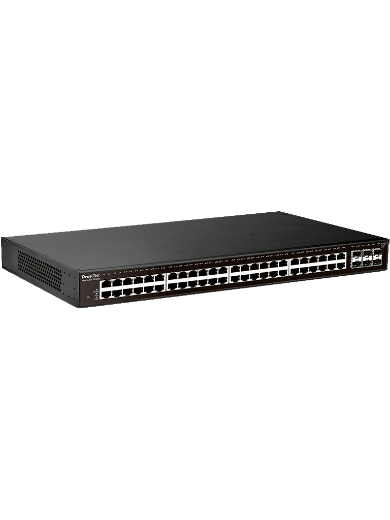 DrayTek VigorSwitch G2540xs - Switch Gigabit Ethernet Administrable Capa 2 con 48 puertos Gigabit Ethernet además de 6 puertos SFP & SFP+ y capacidad de switching hasta 216 Gbps