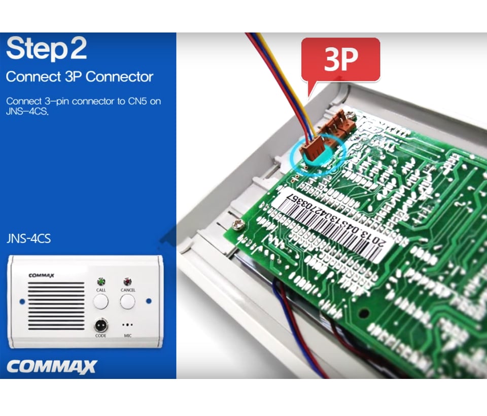 COMMAX PB500 - Botón de presencia para sistema de llamado de enfermería / Interruptor para indicar mediante luz de corredor la atención de enfermera en la habitación / Conexión con JNS4CS