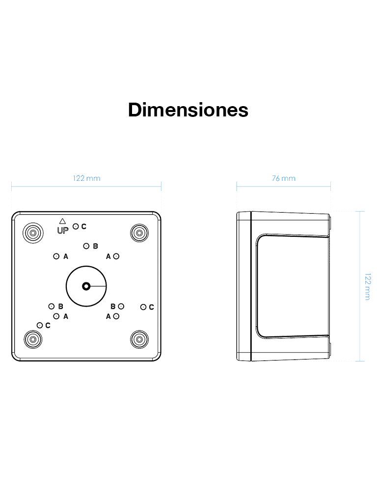 VIVOTEK AM-71C_V02 - Caja de conexiones de exterior para cámaras domo y bullet IP66 color blanco fabricada en aleación de aluminio