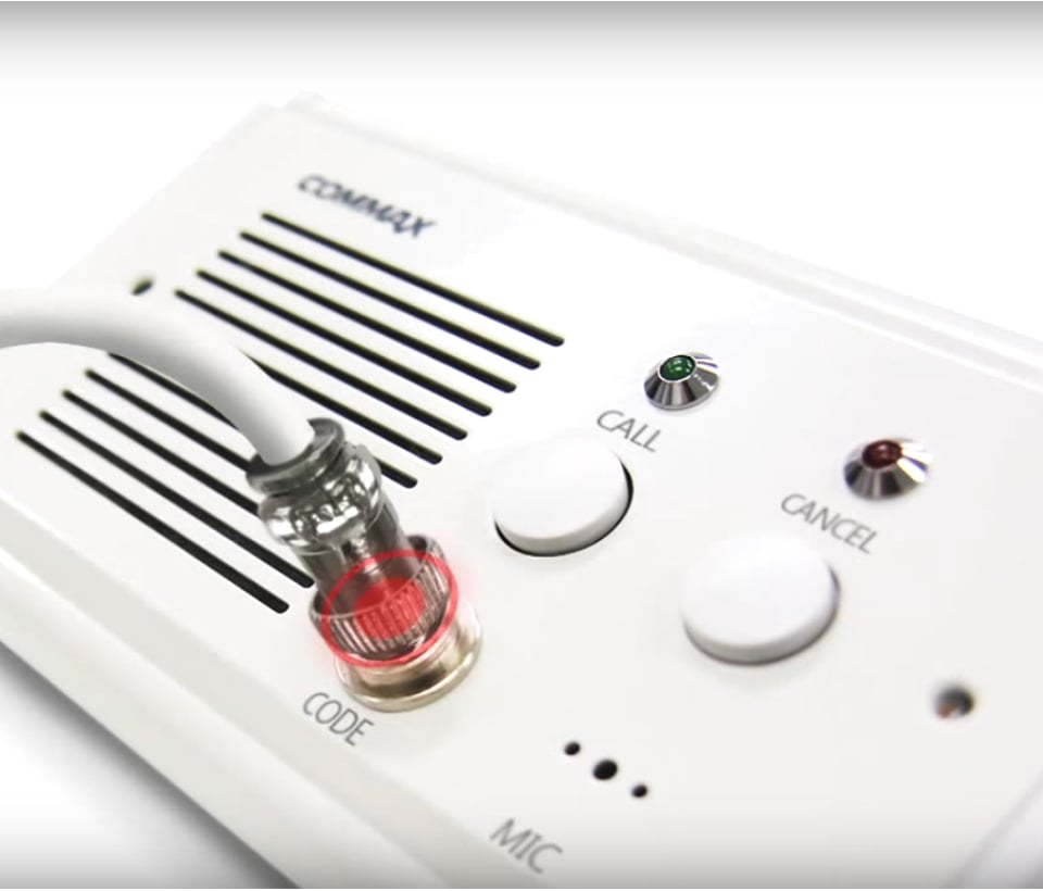 COMMAX CC200 - Botón pulsador de solicitud de asistencia medica para sistema de llamado de enfermería / Compatible solo con JNS4CS por conexión directa