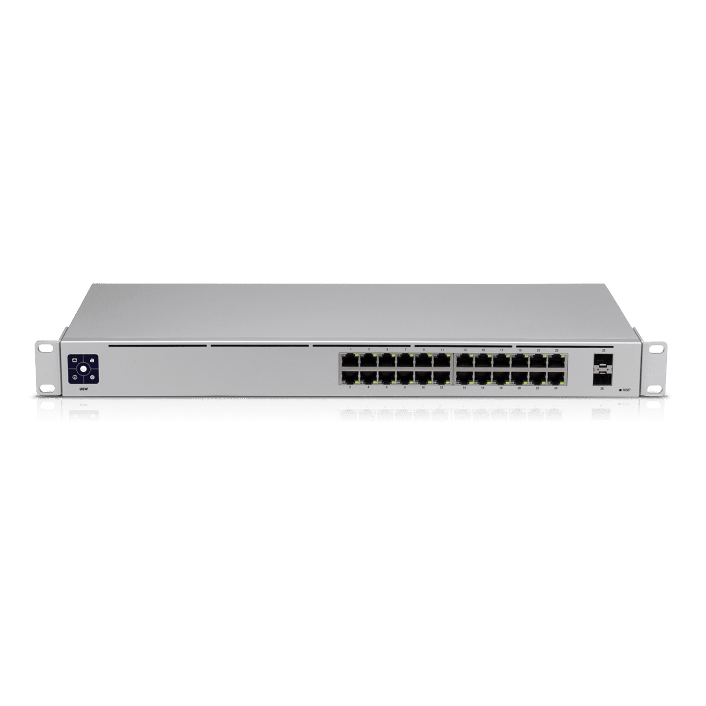 UBIQUITI USW-24 UniFi Switch Capa 2 de 24 puertos 10/100/1000 Mbps más 2 puertos 1G SFP con pantalla informa#ENE2