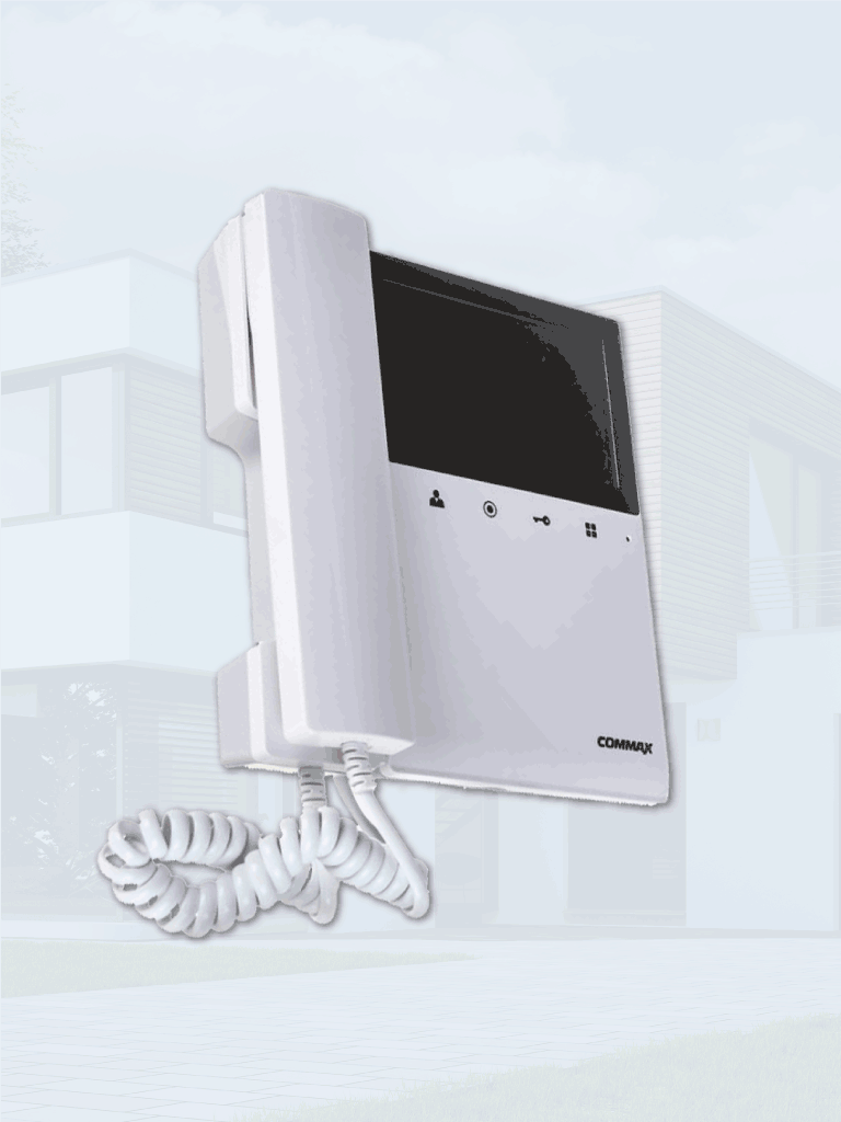 COMMAX CDV43K2DRC4LN - Kit de videoportero Commax a color con monitor de 4.3 pulgadas y auricular  frente de calle  comunicación con audio y video  función de apertura de puerta no requiere configuración