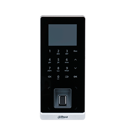 DAHUA ASI2212H-W - Control de Acceso Exterior IP65/ 3 000 Huellas/ 30 000 Tarjetas Mifare y Passwords/ 150 000 Eventos/ Diseño Delgado y Elegante/ Desbloqueo Remoto/ TCP/IP/ AutoRegistro/ P2P/ Funcion de Timbre/