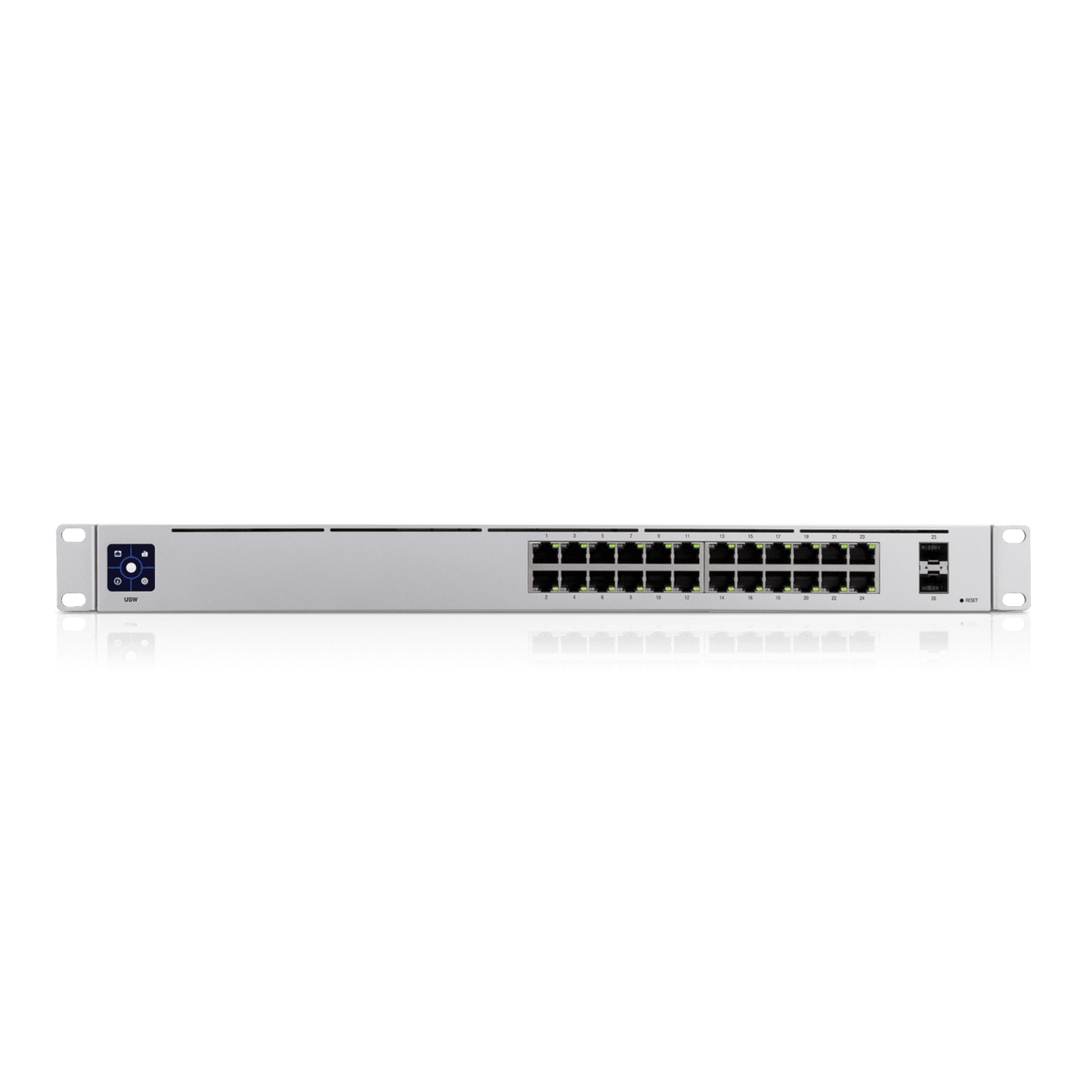 UBIQUITI USW-24 UniFi Switch Capa 2 de 24 puertos 10/100/1000 Mbps más 2 puertos 1G SFP con pantalla informa#ENE2