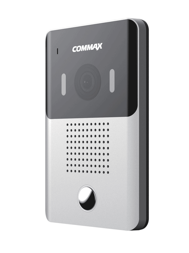 COMMAX DRC4YP - Frente de calle para videoportero  compatible con monitores Commax uso en interior y exterior/ Soporta 2 monitores/ Salida de relay para función de apertura de puerta incluye cubierta metalica