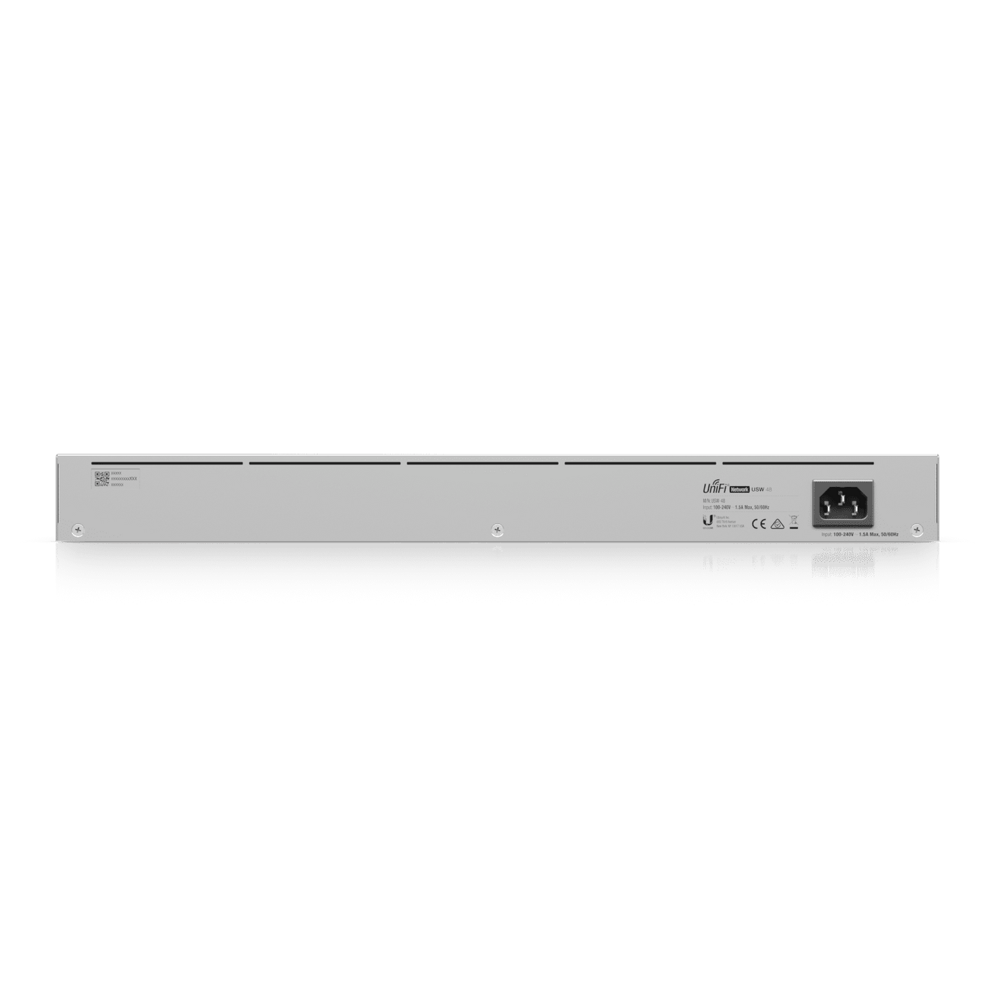 UBIQUITI USW-48 UniFi Switch Capa 2 de 48 puertos 10/100/1000 Mbps más 4 puertos 1G SFP con pantalla informativa.