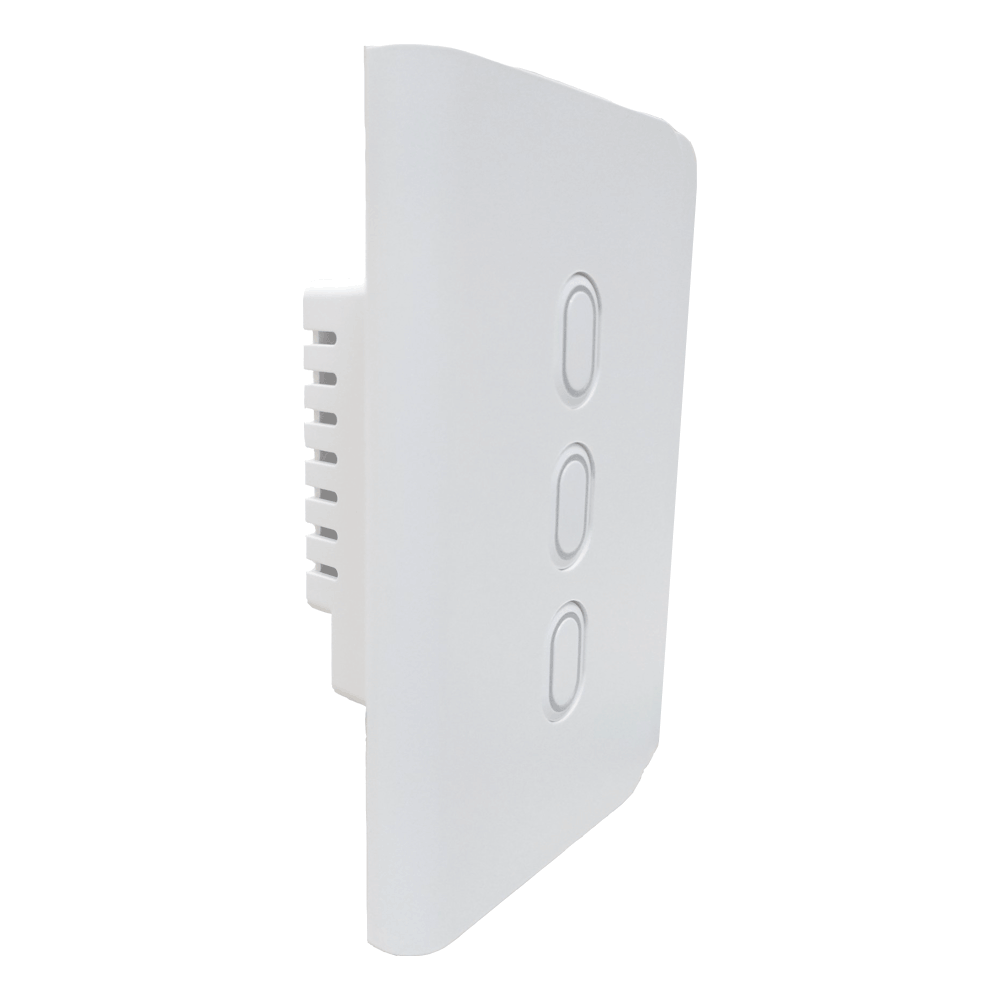 WULIAN SWITCHAW3LN - Apagador Inteligente para automatización de control de luces con formato Americano Conexión LN 3 Botones / Administracion remota desde celular con Brain y aplicacion en celular/ Protocolo Zigbee