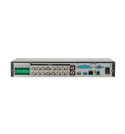 DAHUA XVR5116HE-4KL-I3 - DVR 16 Canales 4K con IA WizSense H.265+ 16 Canales HDCVI+IP (32 Ch máx.) Reconocimiento Facial SMD Plus Protección Perimetral 16&3 E&S Alarma 1 Puerto SATA.