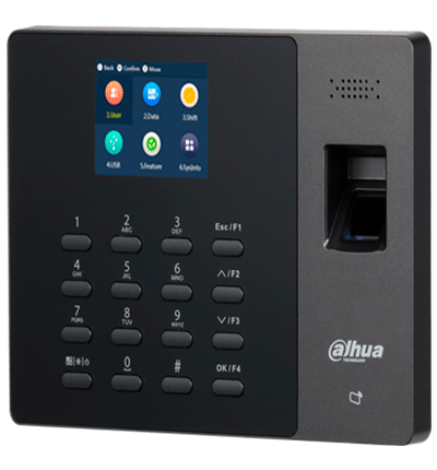 DAHUA ASA1222GL-D - Control de Asistencia Stand Alone con Batería Incluida/ 1000 Usuarios Passwords y Tarjetas ID/ 2000 Huellas/ 100 000 Registros de Asistencias/ Protocolos TCP/IP/UDP/IPv4/ USB p/Exportar Registros/ Horarios