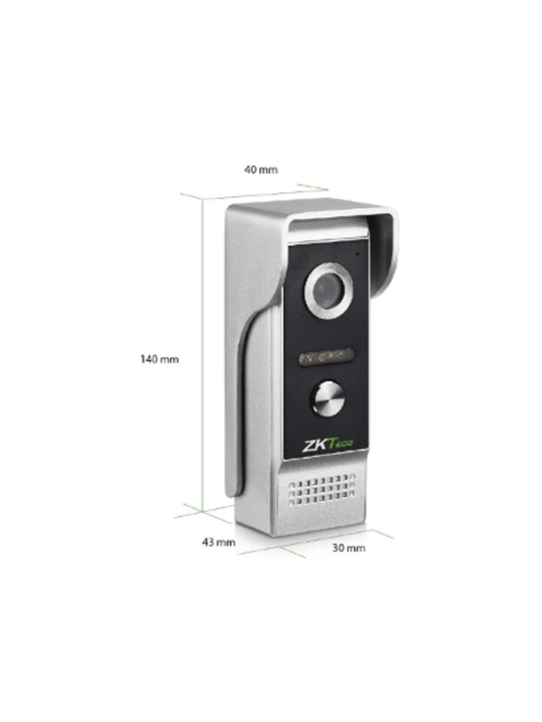ZKTECO VDP03B3 Kit - Kit de Videoportero Analógico / Monitor de 7 Pulgadas / Frente de Calle con cámara de 1 MP / Angulo de Visión 87° / Conexión hasta 4 monitores #VIVA #SEPMAI
