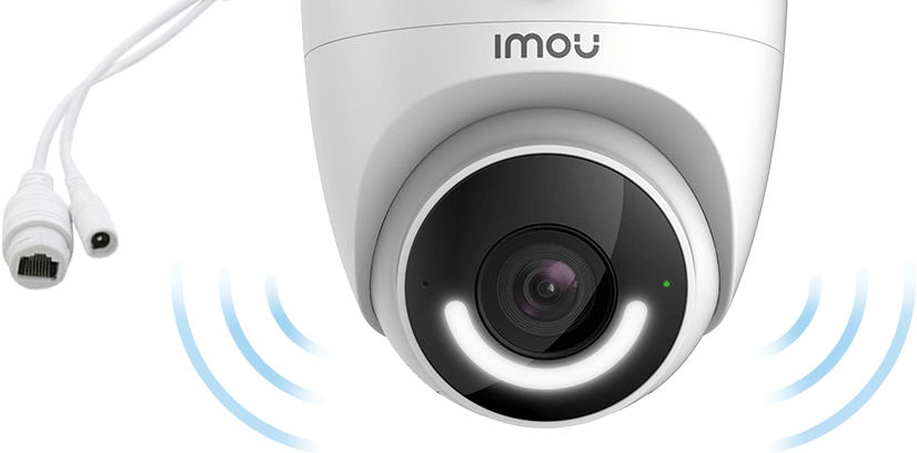 IMOU Turret (IPC-T26EN-0280B-imou) - Cámara IP Domo WiFi de 2MP con disuasión activa sirena integrada LED de alta potencia micrófono audio bidireccional detección de humanos IR 30m IP67 y ranura MicroSD. #CONGIMOU1