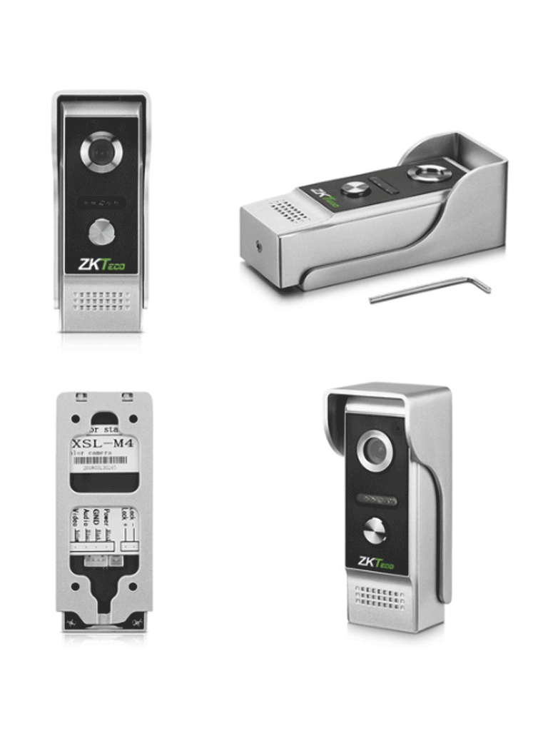 ZKTECO VDP03B3 Kit - Kit de Videoportero Analógico / Monitor de 7 Pulgadas / Frente de Calle con cámara de 1 MP / Angulo de Visión 87° / Conexión hasta 4 monitores #VIVA #SEPMAI