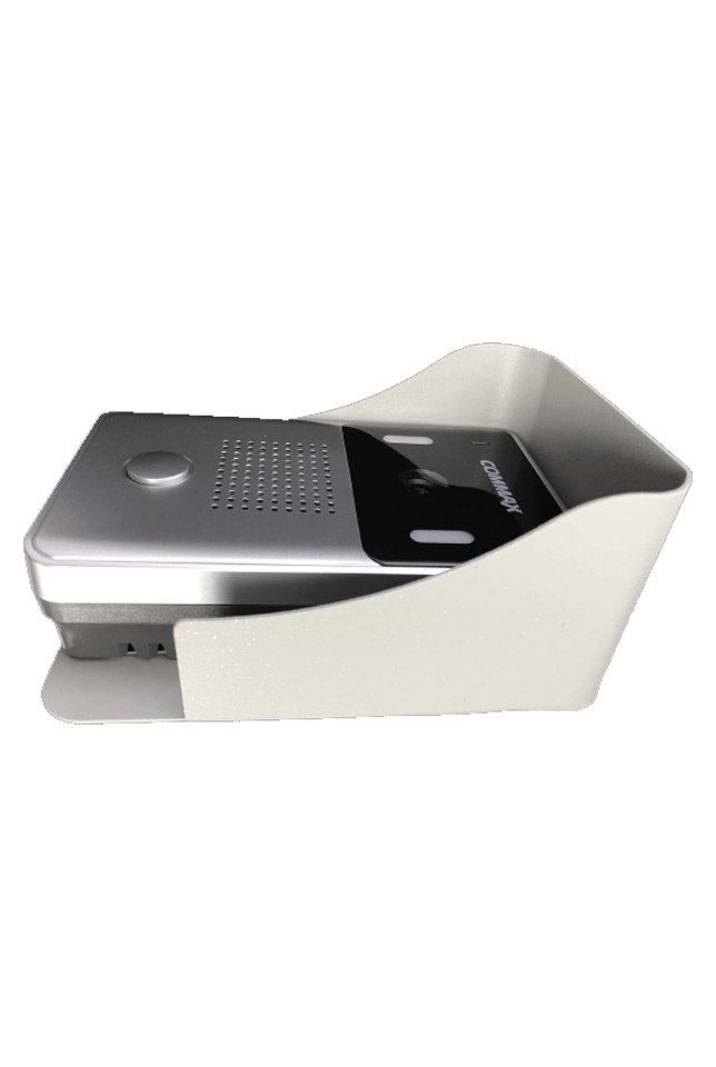 COMMAX DRC4YP - Frente de calle para videoportero  compatible con monitores Commax uso en interior y exterior/ Soporta 2 monitores/ Salida de relay para función de apertura de puerta incluye cubierta metalica