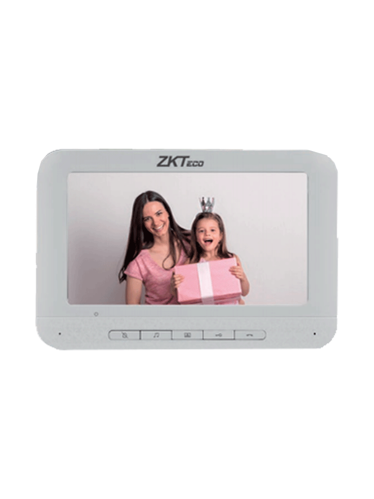 ZKTECO VDP03B3 Kit - Kit de Videoportero Analógico / Monitor de 7 Pulgadas / Frente de Calle con cámara de 1 MP / Angulo de Visión 87° / Conexión hasta 4 monitores #VIVA #SEPMAI