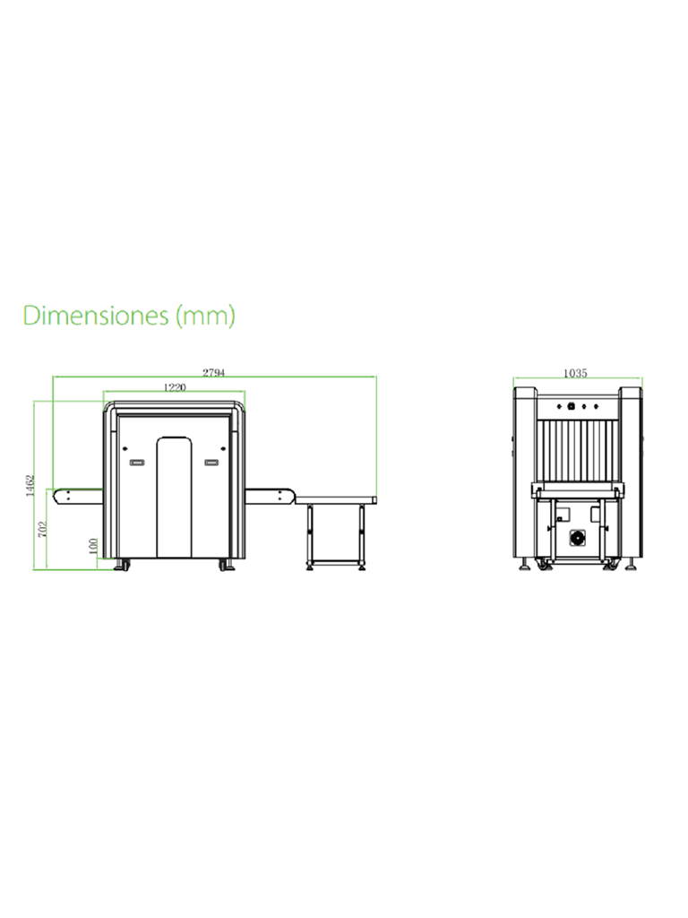 ZKTECO ZKX6550 Máquina de Rayos X con energía doble túnel para equipaje de 65 x 50 cm estación de monitoreo escaneo bidireccional y capacitación en sitio incluida. #MCI2