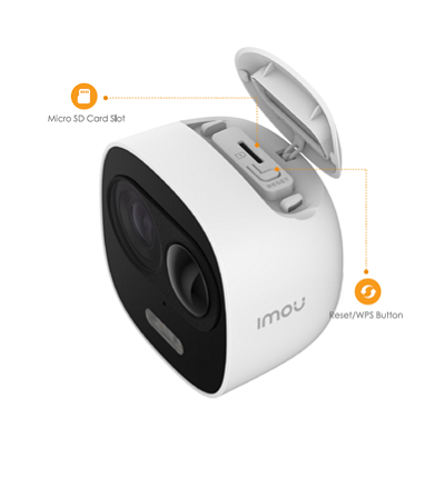 IMOU LOOC (IPC-C26EN)- Camara IP Bullet WiFi de 2 Megapixeles/ Lente de 2.8mm/ 111 Grados de Apertura/ Disuasion Activa/ Sirena y Luz integradas/ H.265/ Audio Bidireccional/ Ranura MicroSD/ PIR Integrado/ IP65/ Compatible con Alexa/
