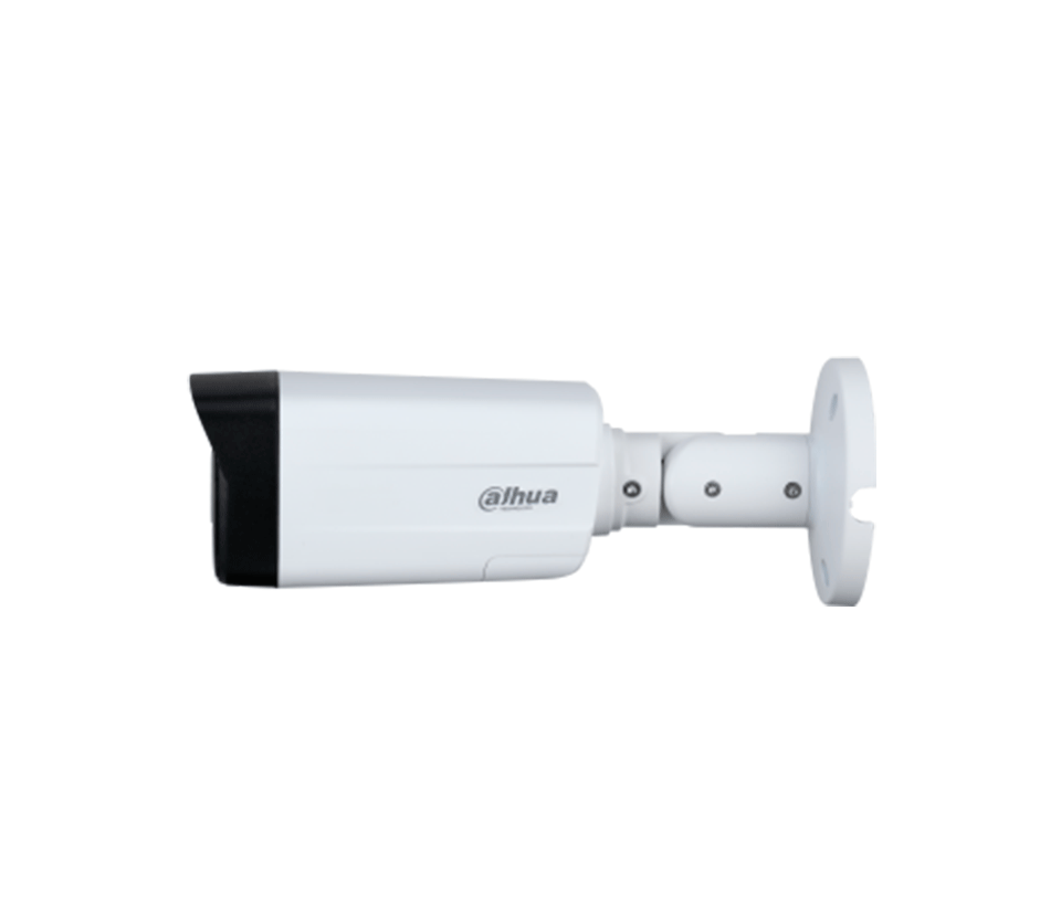 DAHUA HAC-ME1809TH-A-PV - Cámara Bullet TiOC 4k/ Disuasión Activa/ Full Color/ Estrobo Azul y Rojo/ Lente de 3.6mm/ Luz de 40 Mts/ Micrófono Integrado/ 1 Salida de Alarma/ Soporta: CVI/TVI/AHD/ IP67/