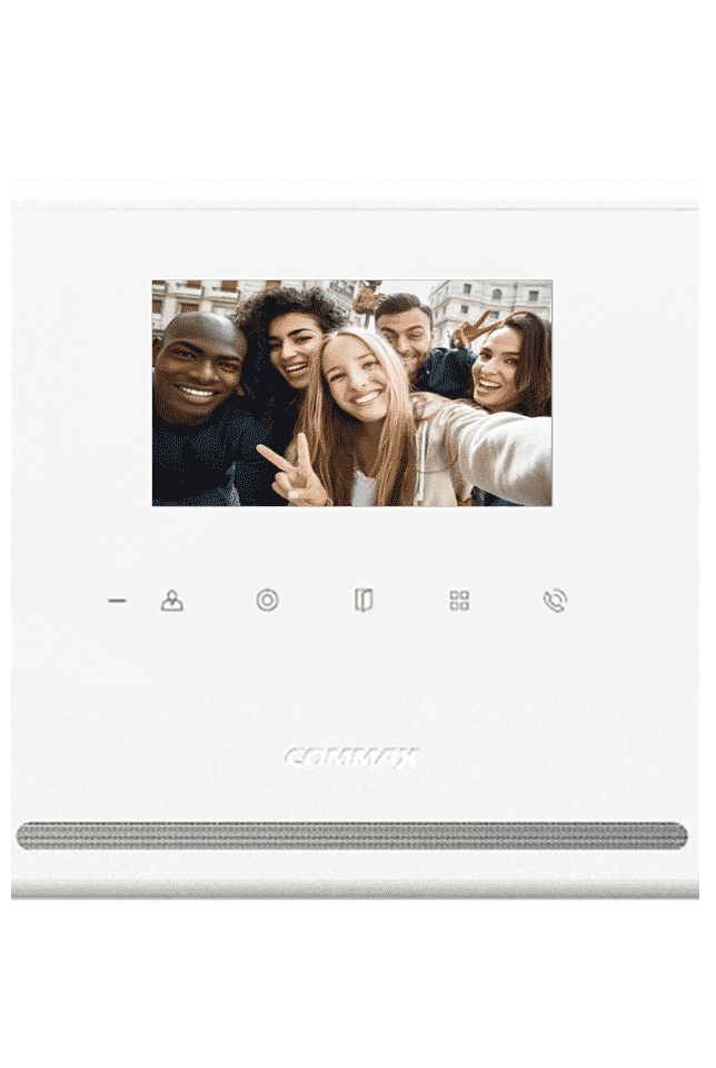 COMMAX CDV43YP - Paquete de monitor con pantalla de 4.3 pulgadas manos libres incluye frente de calle de aluminio con relay para apertura de puerta/ Conexion a 4 hilos