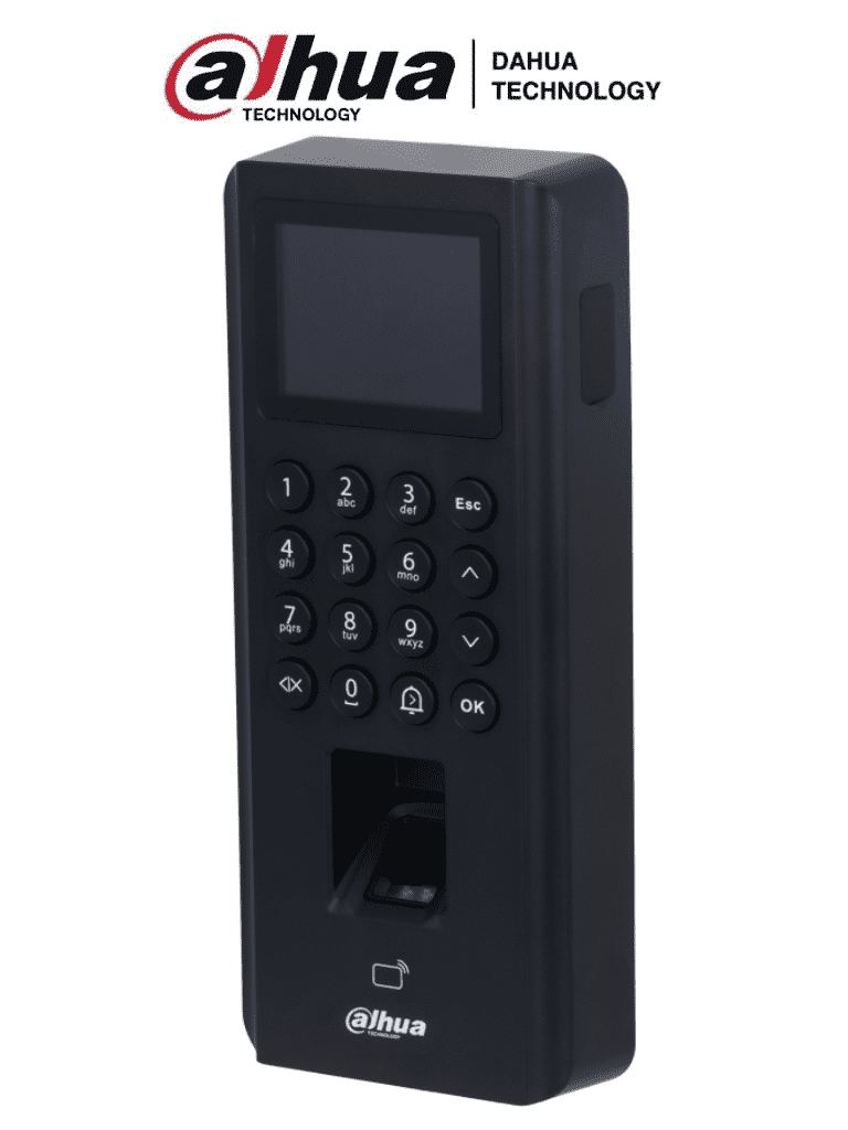 DAHUA ASI2212J-D - Control de Acceso de Huella y Tarjetas ID (EM)/ Pantalla de 2.4 Pulgadas/ Comunicacion TCP/IP/ P2P/ Soporte 5 000 Usuarios Tarjetas y Passwords/ 3000 Huellas/ 100 000 Registros/ 128 Periodos y Dias Festivos/