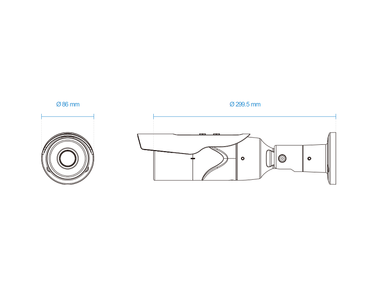VIVOTEK IB9389-EH-v2 - Cámara IP bullet exterior 5 MP H.265 lente fijo 3.6mm WDR Pro Smart IR 30m visión SNV Smart Stream III ciberseguridad Trend Micro Smart Motion protección IP66 e IK10 certificación NDAA y compatible con ONVIF #TM