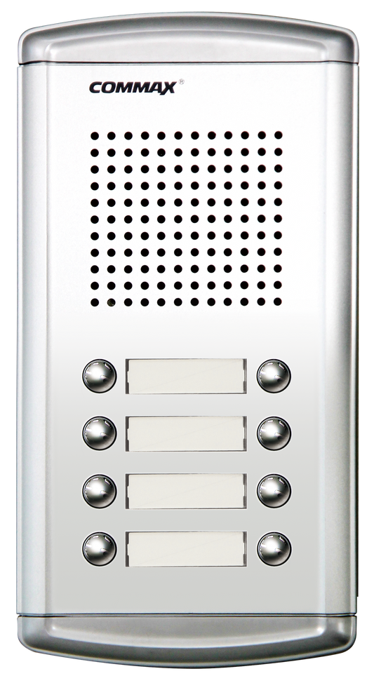 COMMAX DR8AMAP - Kit de frente de calle de audio DR8AM para 8 apartamentos incluye 8 auriculares DPSS y fuente de energía RF1A de 12VDC/ Soporta función de apertura de puerta