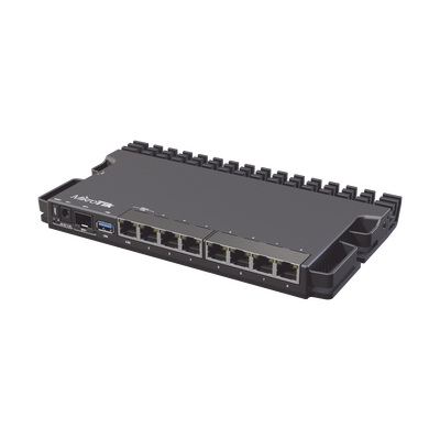 (RB5009UG+S+IN) RouterBoard CPU 4 Núcleos 8 Puertos Gigabit 1 SFP+ Solo RouterOS v7