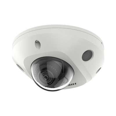Mini Domo IP 4 Megapixel / Lente 2.8 mm / 30mts IR EXIR / Micrófono Integrado / Exterior IP67 / IK08 / PoE / DARKFIGHTER / Alarmas y Audio I/O / ONVIF / Micro SD / 4 Analíticos: AcuSense Deteccion Facial Conteo de Personas por Cruce y Zona