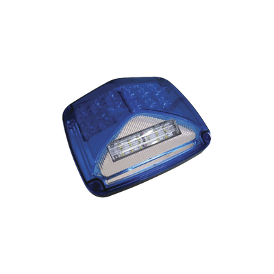 Luz de advertencia de 8 X 6" Color Azul Con Luz de Trabajo Clara Ideal para Ambulancias